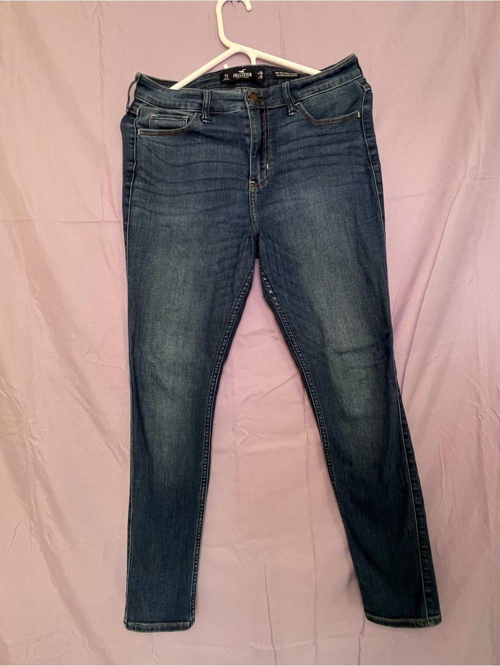 Hollister High-Rise Super Skinny Jeans Size 7S W28 L28 Dark Wash Stretch